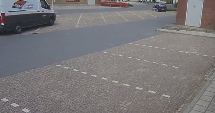Nederlander parkeert mooi binnen de lijnen en netjes tegen een paal