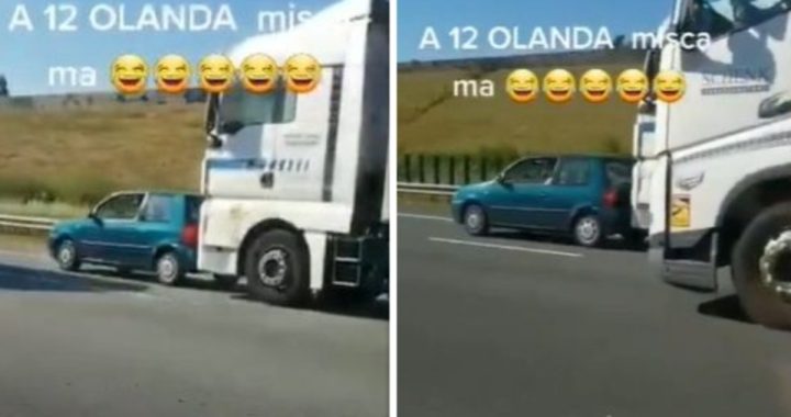 Belgische vrachtwagenchauffeur geeft Roemeense auto een ‘lift’