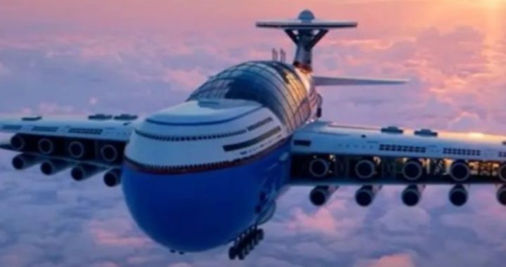 De ‘Sky Cruise’ is vliegend hotel met zwembaden en bioscopen dat nooit landt